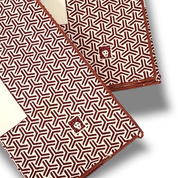 Designer Cloth Napkin Set (2) Anne Klein Beige Wicker - Picture 3 of 9